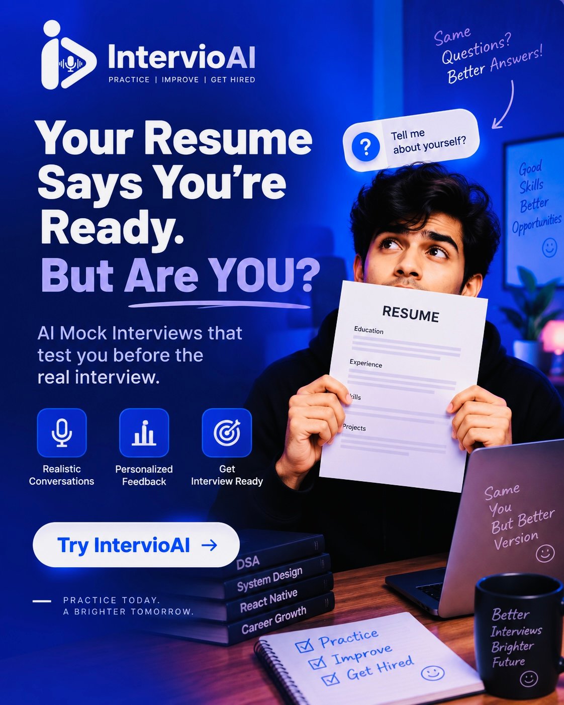 Resume says ready but interview preparation needs practice